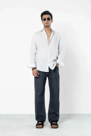 Dusk Blue Faded Straight Fit Jeans