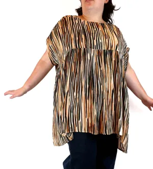 Eb & Ive autumanl print top one size, fits most