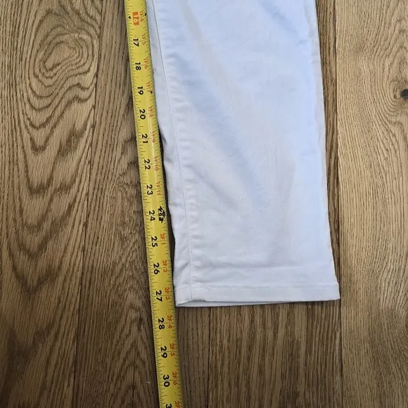 Eileen Fisher White Organic Cotton Denim Slim Jeans Size 8
