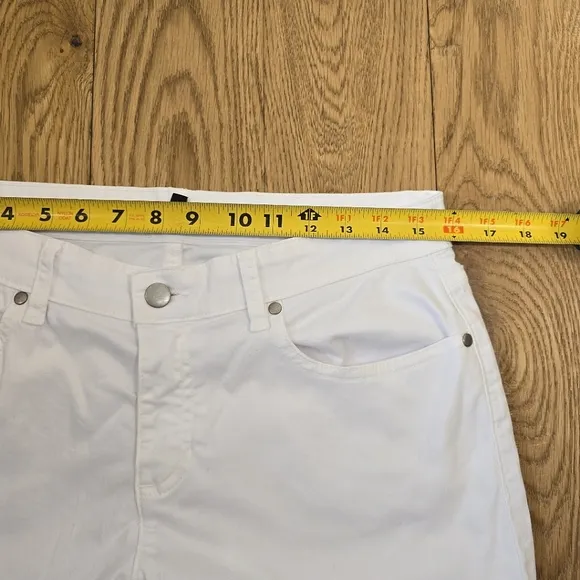 Eileen Fisher White Organic Cotton Denim Slim Jeans Size 8