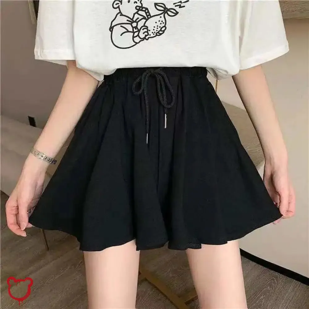 Elasticated Waist Gothic Skort