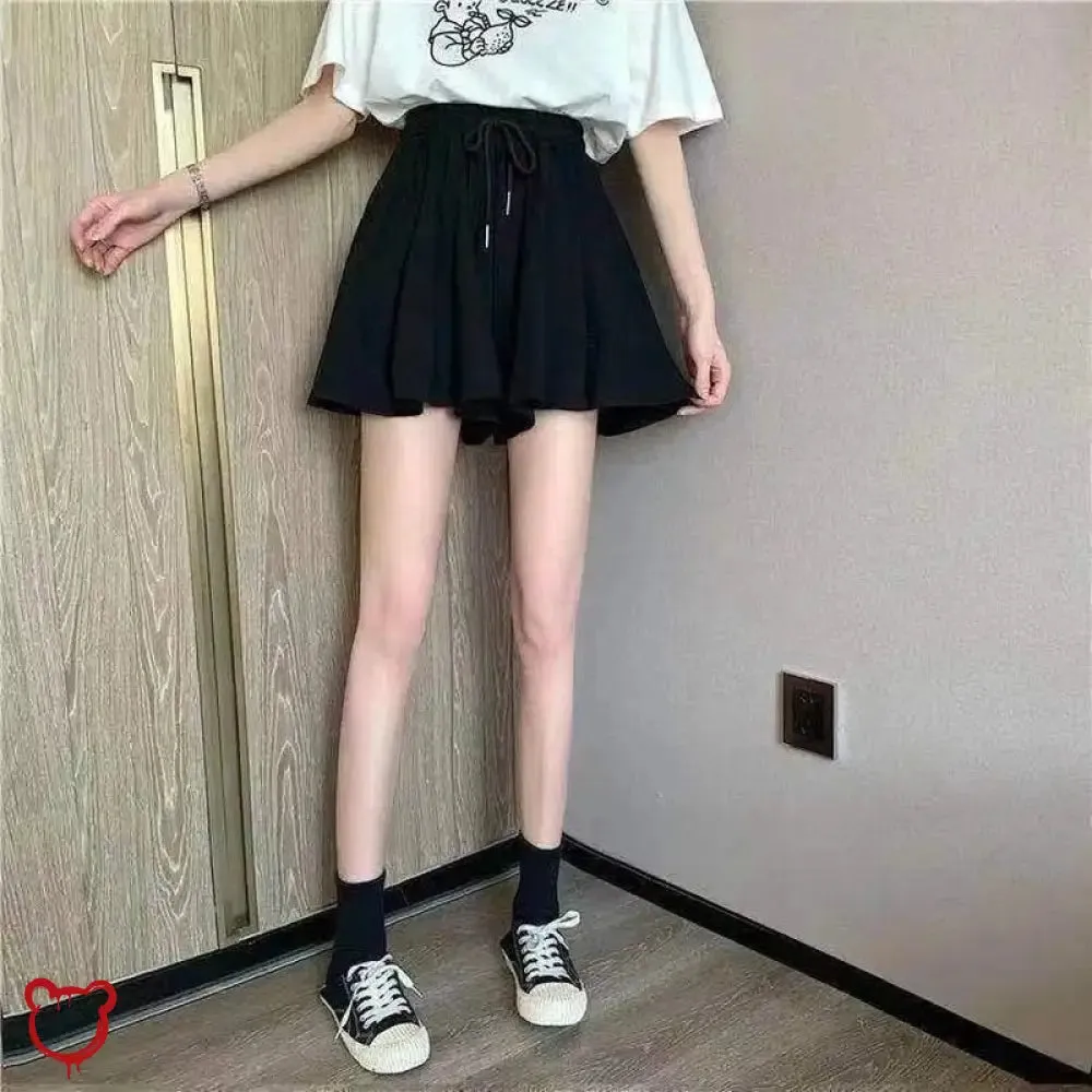 Elasticated Waist Gothic Skort