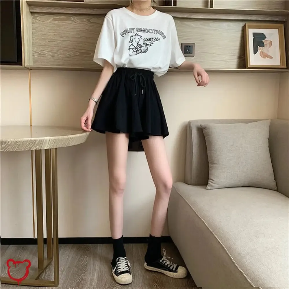 Elasticated Waist Gothic Skort