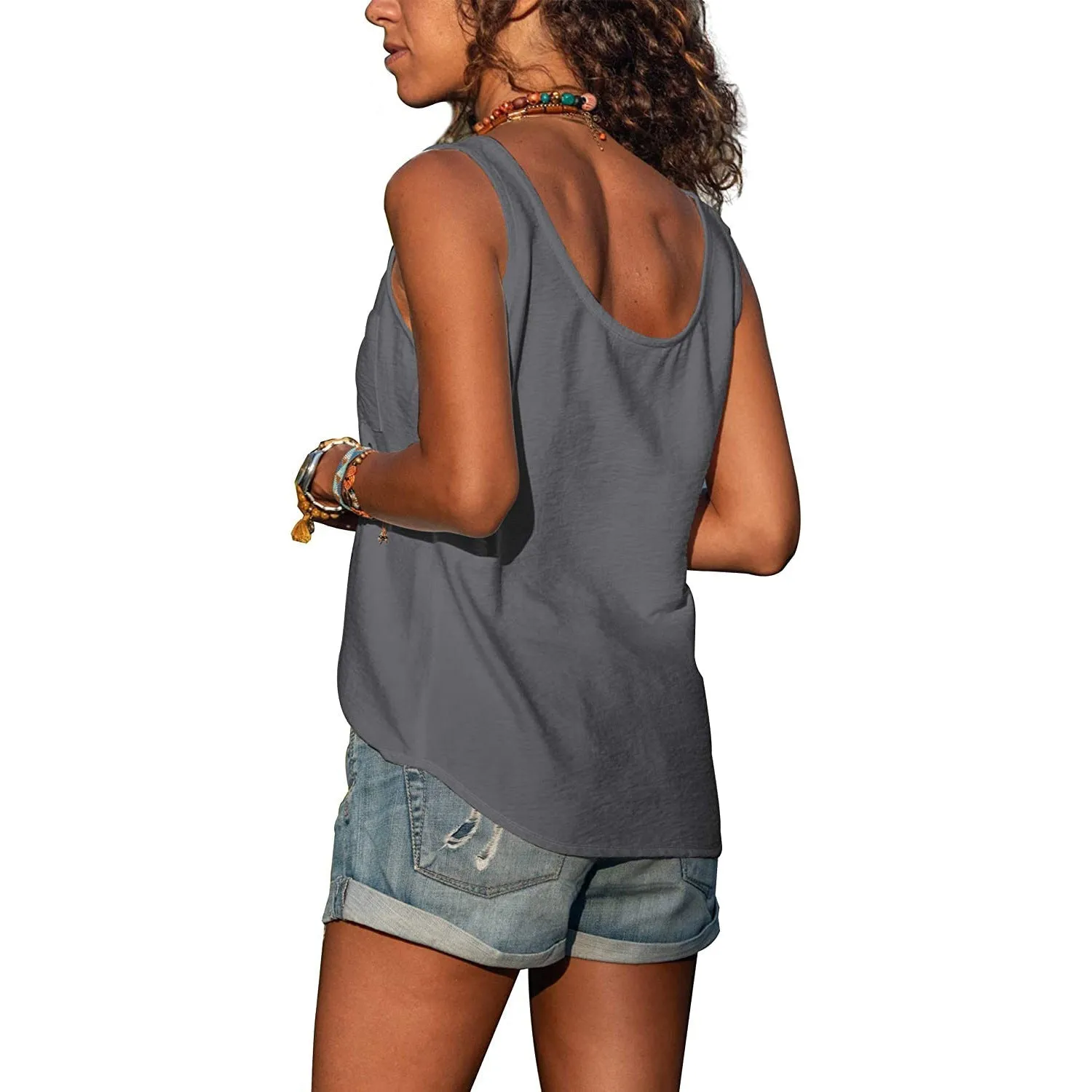 Elegant women's tank top in Ibiza style