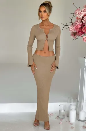 Elia Maxi Skirt - Beige