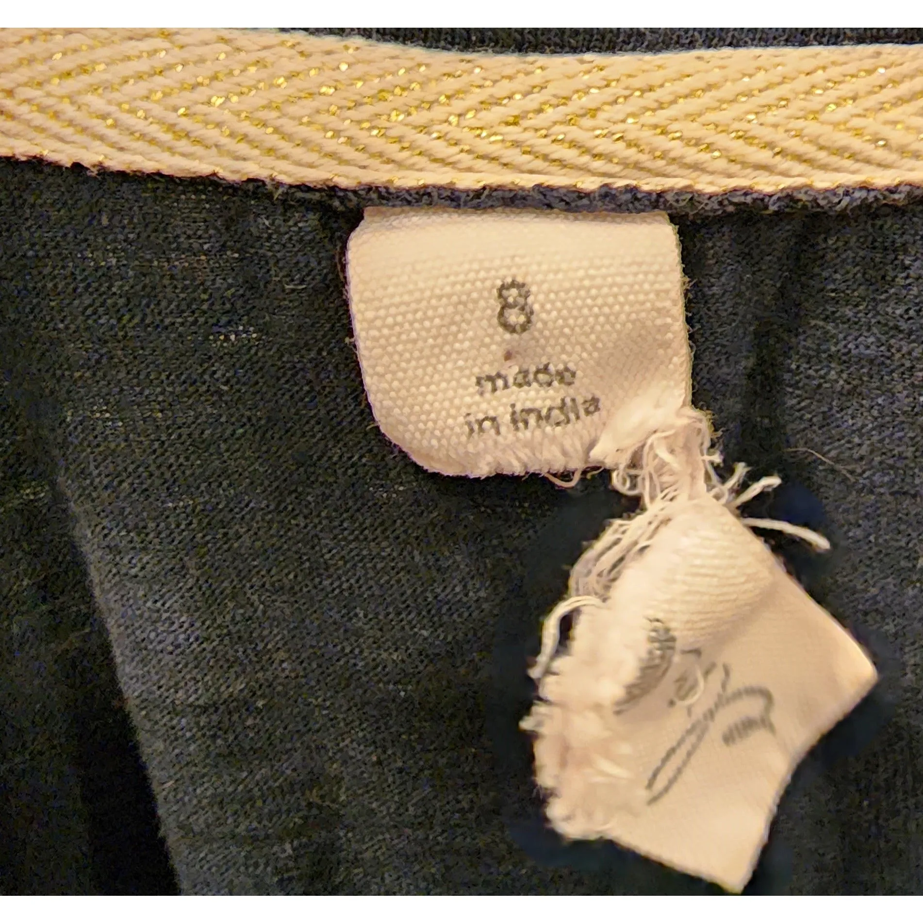 Elm dark navy tee shirt top size 8