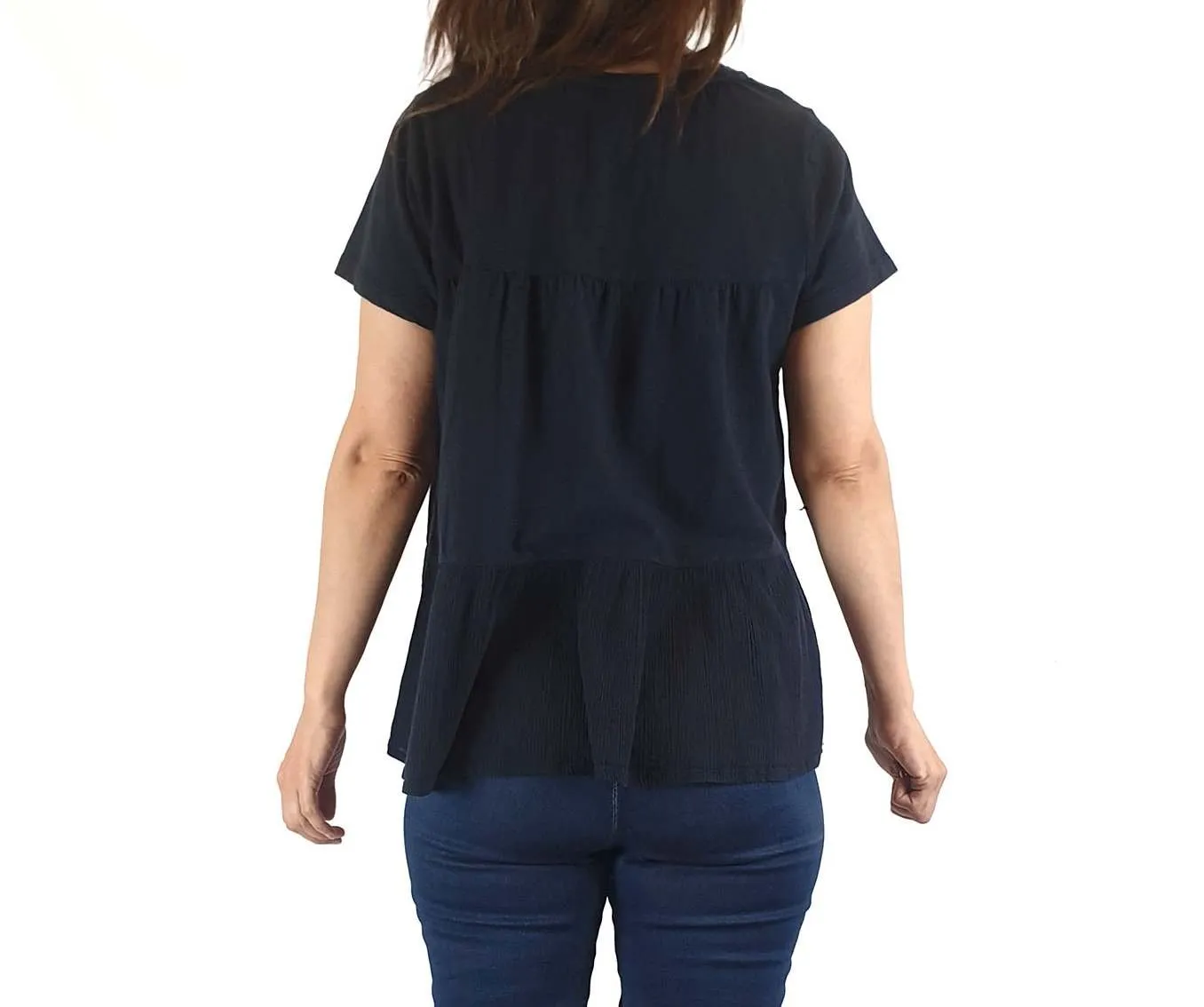 Elm dark navy tee shirt top size 8