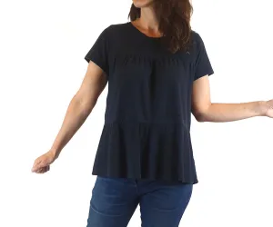 Elm dark navy tee shirt top size 8