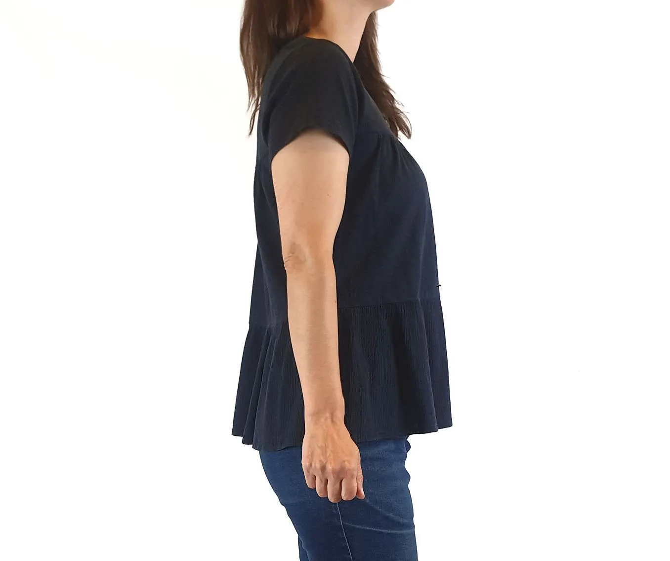 Elm dark navy tee shirt top size 8