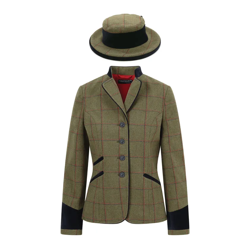 Equetech Green Ladies Launton Tweed Leaders Jacket & Hat