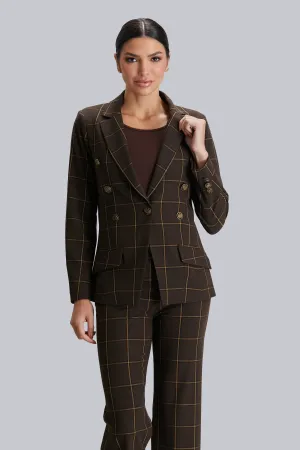 Espresso Windowpane Steely Jacket - FINAL SALE