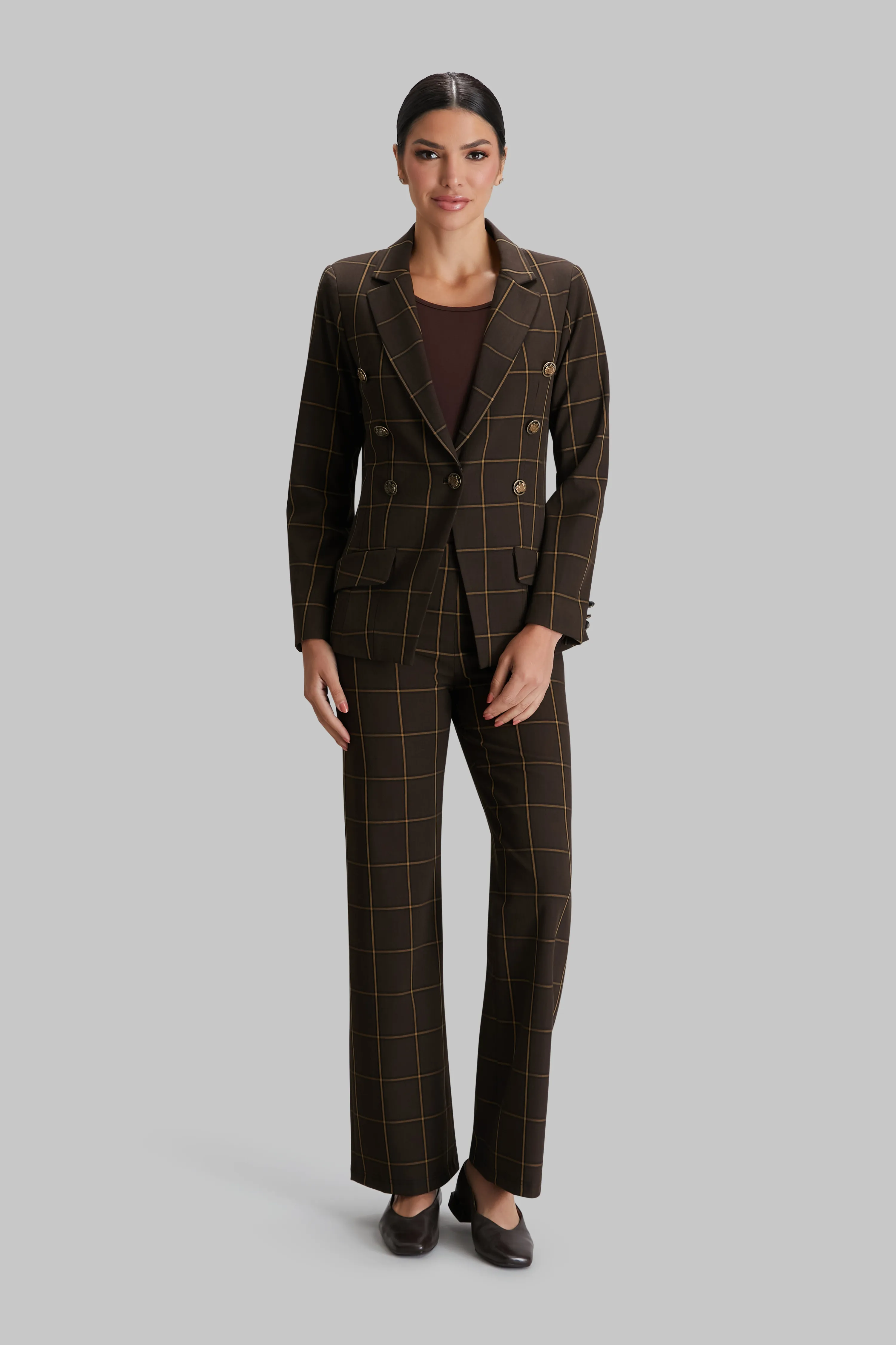 Espresso Windowpane Steely Jacket - FINAL SALE