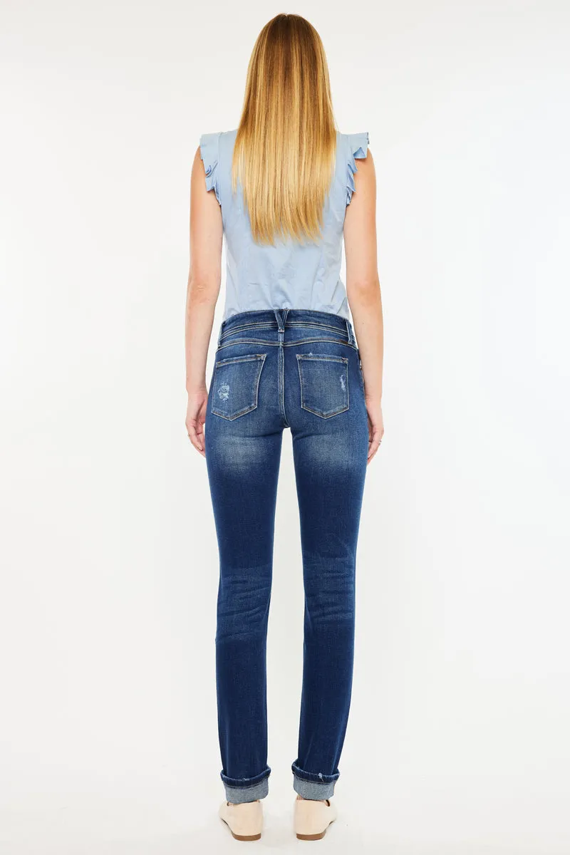 Eternity Mid Rise Slim Straight Leg Jeans