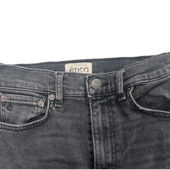 ETICA Scarlet Mid-rise Slim Straight Jeans | Size 25 | Liverpool Grey