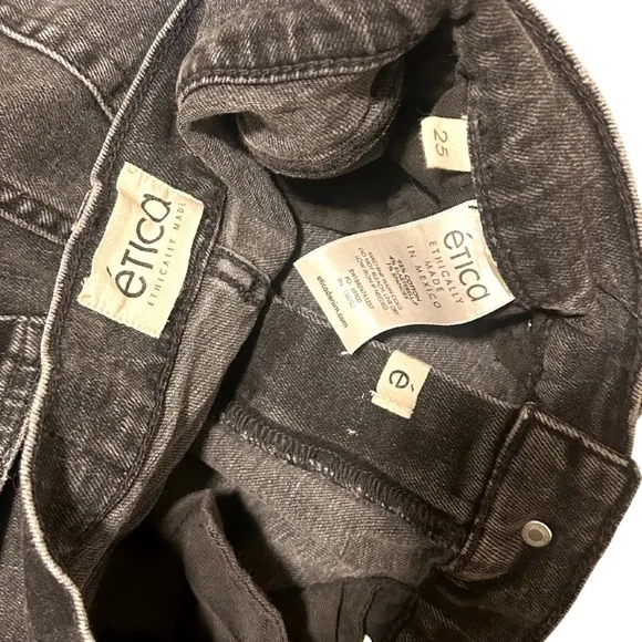 ETICA Scarlet Mid-rise Slim Straight Jeans | Size 25 | Liverpool Grey