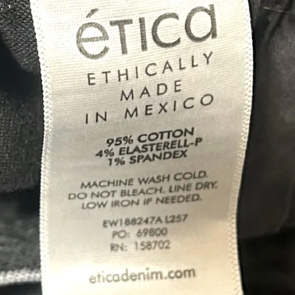 ETICA Scarlet Mid-rise Slim Straight Jeans | Size 25 | Liverpool Grey
