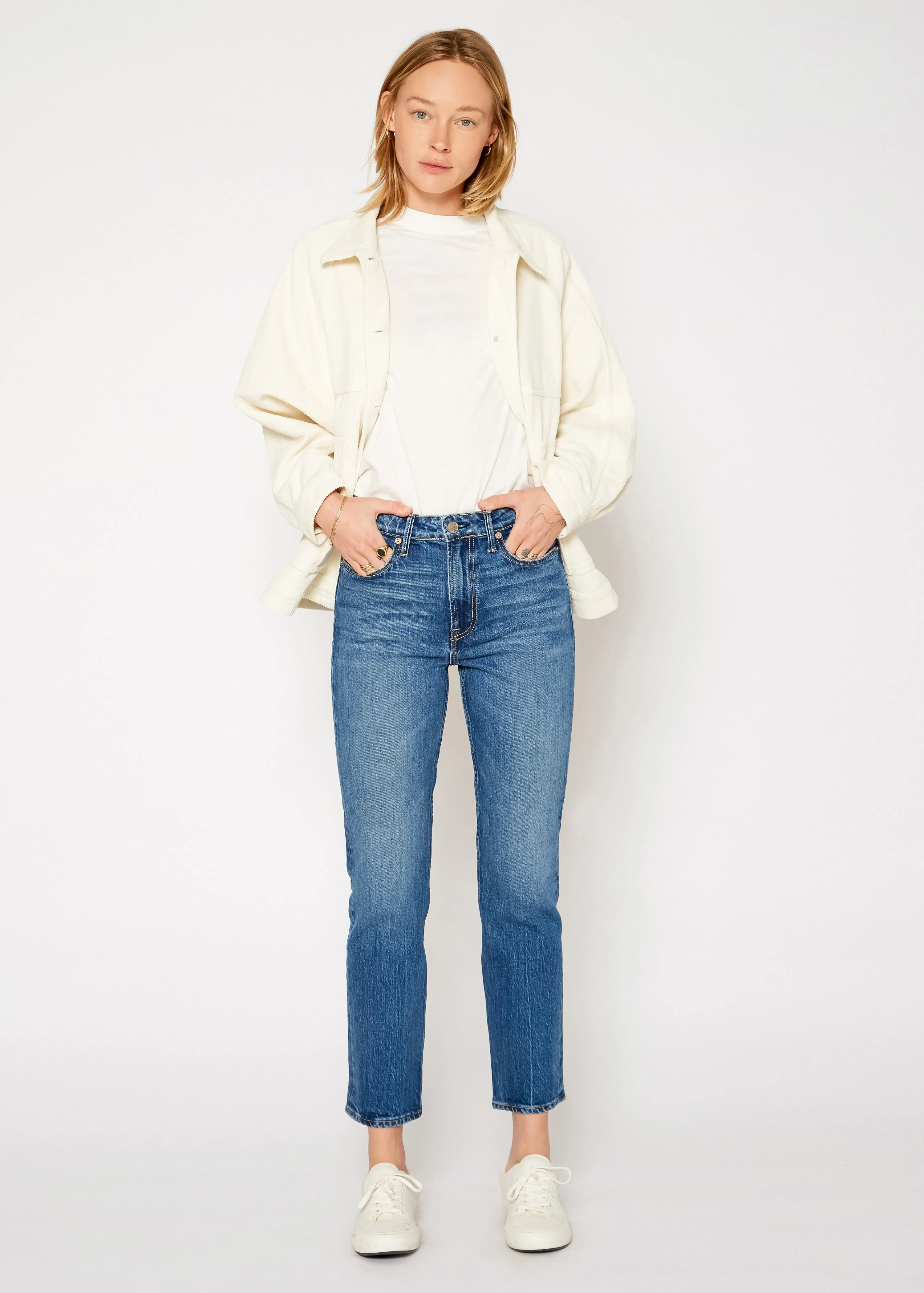Eve High Rise Crop Slim Straight