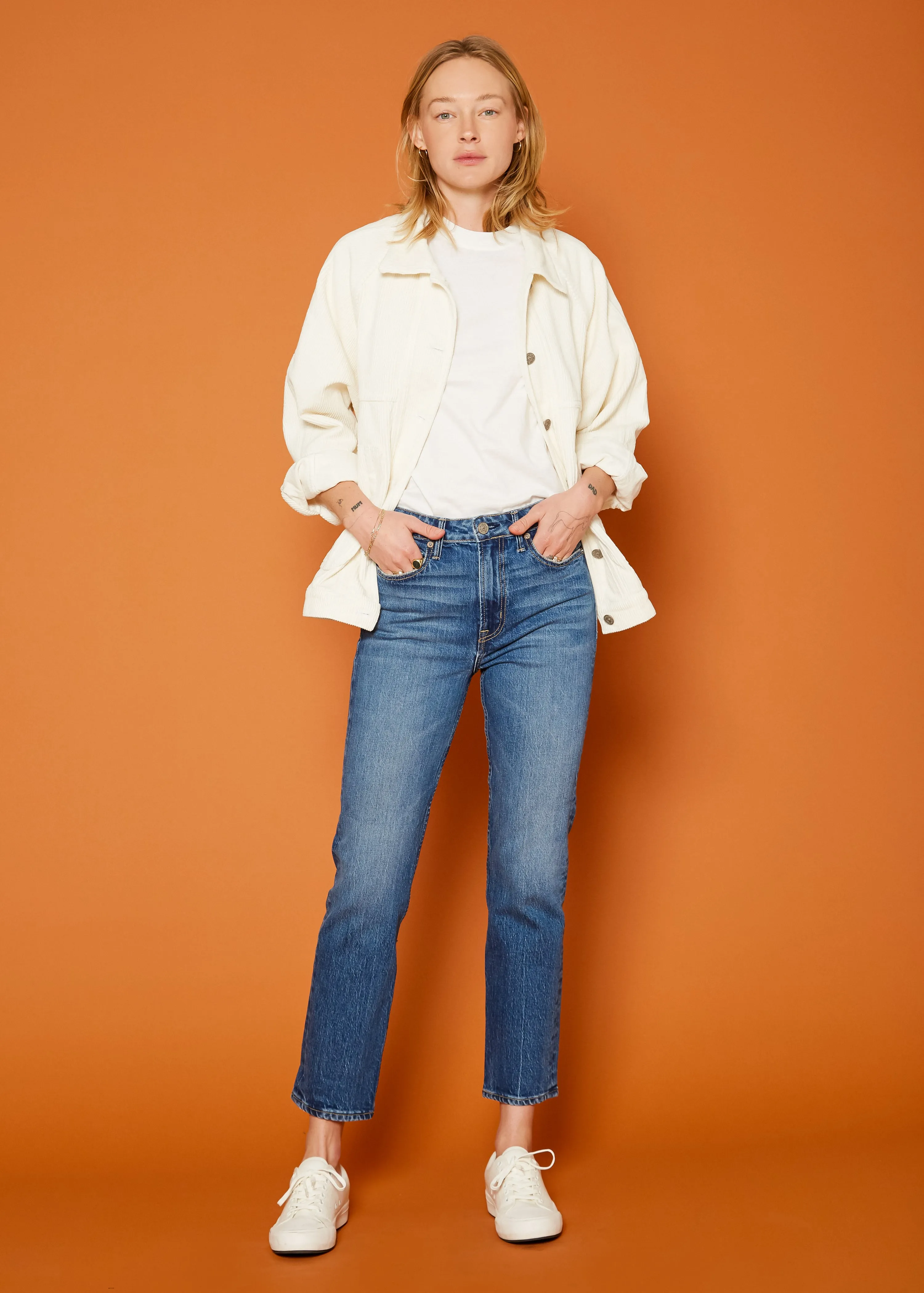 Eve High Rise Crop Slim Straight