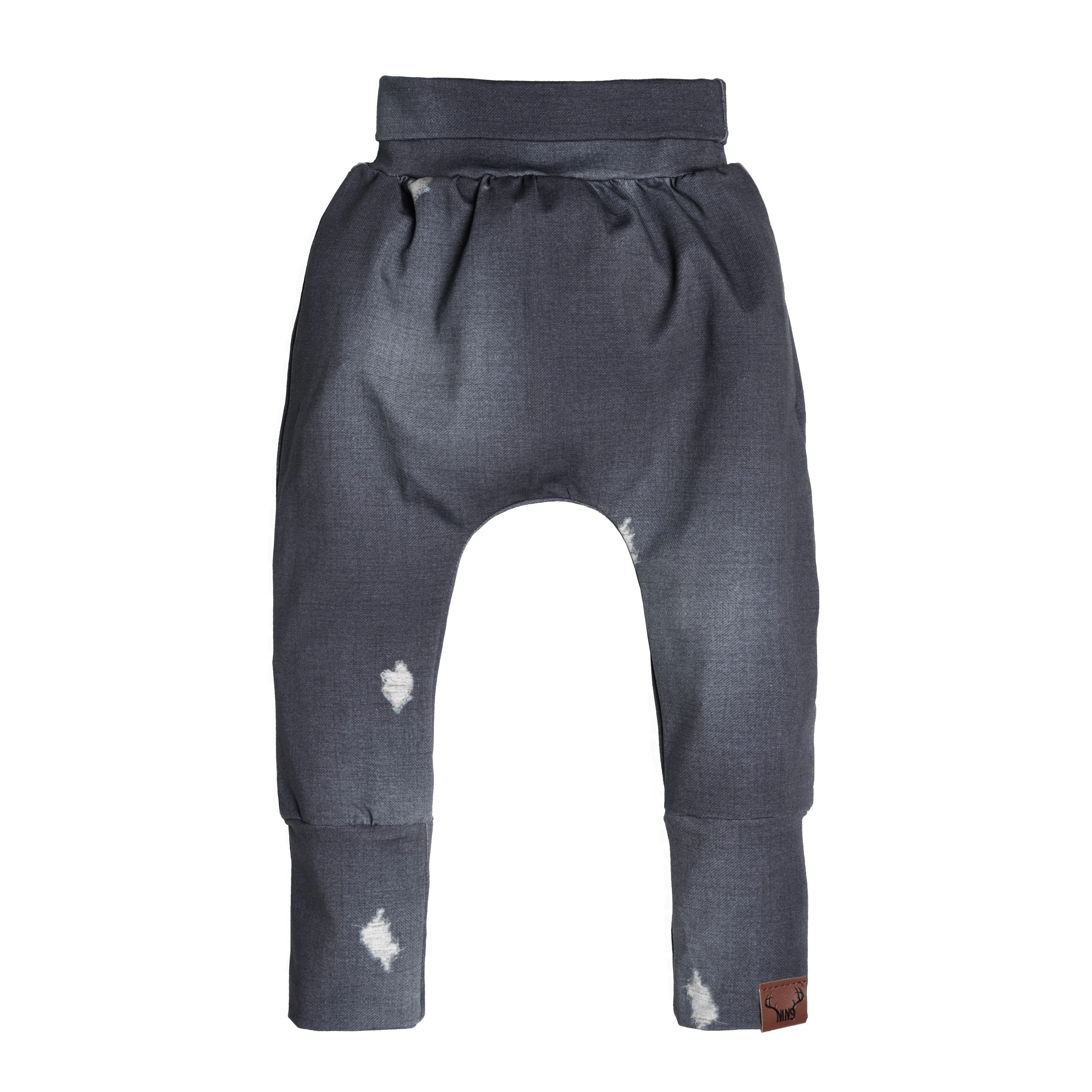 FAUX JEANS BLEU GRIS Pantalon harem évolutif