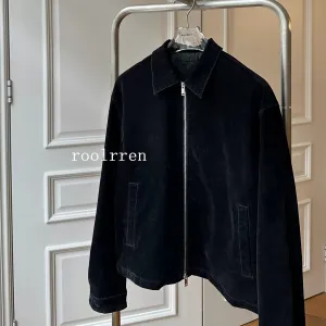 Flocked Velvet Denim Jacket