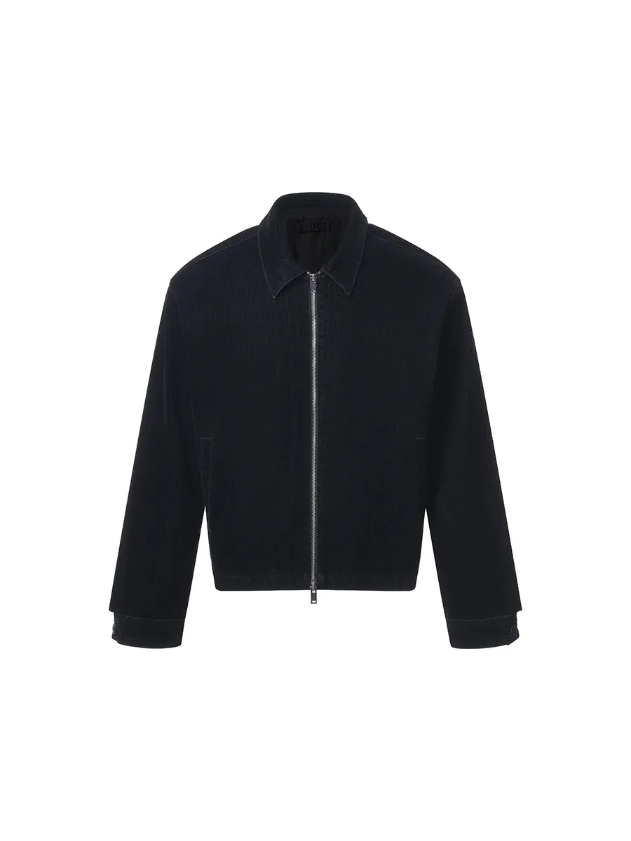 Flocked Velvet Denim Jacket