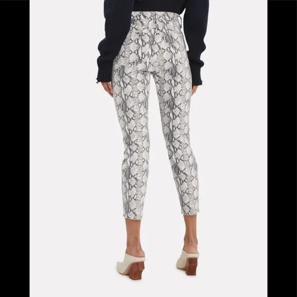 Frame Denim Python Snake Skinny Jeans Ali High Rise Cigarette NWT Sz 25
