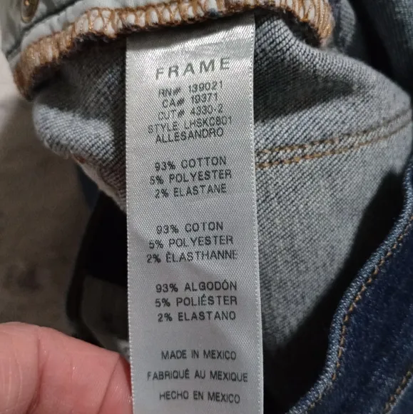 Frame  Le High Skinny Crop Jeans Ladies Size 29 &quot;Allesandro&quot;
