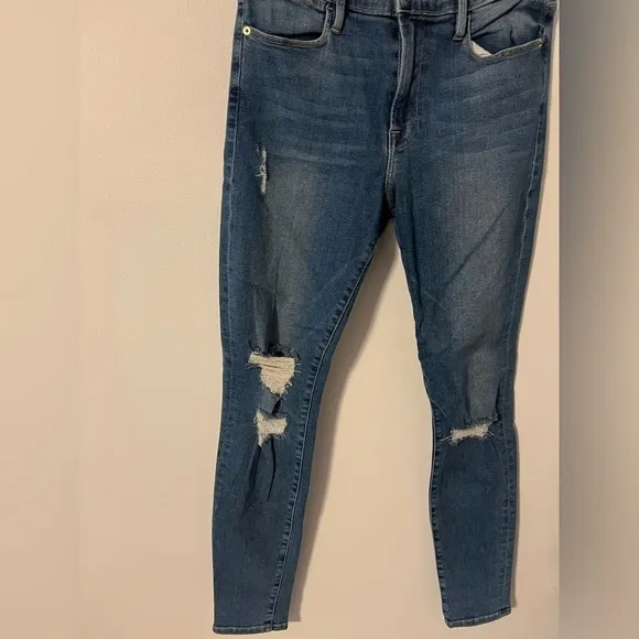 FRAME Le High Skinny Distressed High Rise Denim Jeans Size 27