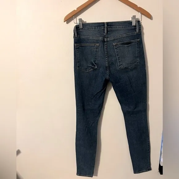 FRAME Le High Skinny Distressed High Rise Denim Jeans Size 27