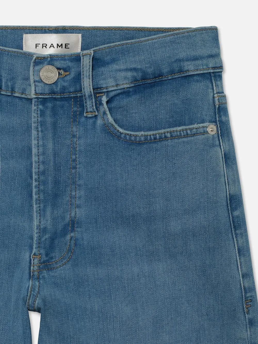 FRAME Le Slim Palazzo Raw Fray