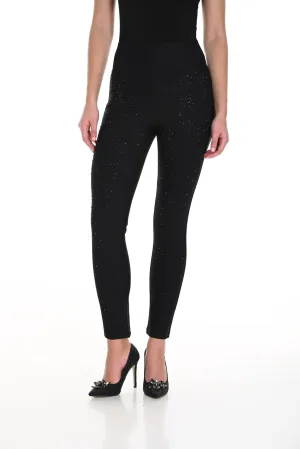 Frank Lyman Black High-Waist Pants with Embellishments Style 244644U