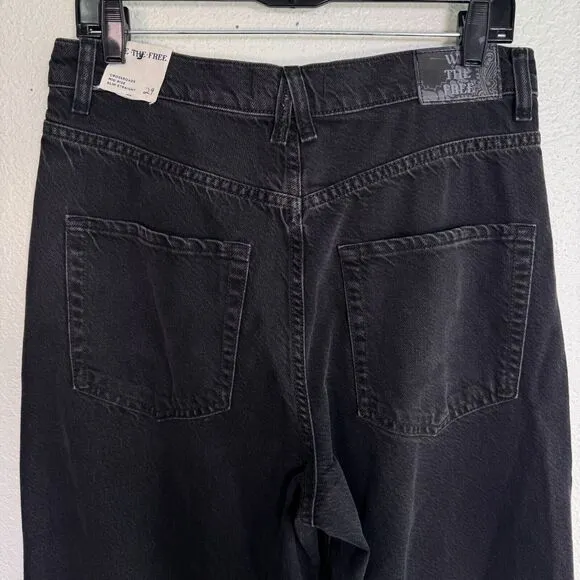 Free People Jeans Womens 29 Crossroads Mid Rise Baggy Slim Straight We The Free
