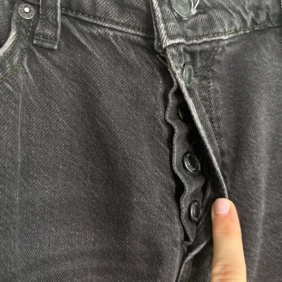 Free People Jeans Womens 29 Crossroads Mid Rise Baggy Slim Straight We The Free