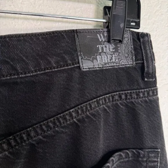 Free People Jeans Womens 29 Crossroads Mid Rise Baggy Slim Straight We The Free