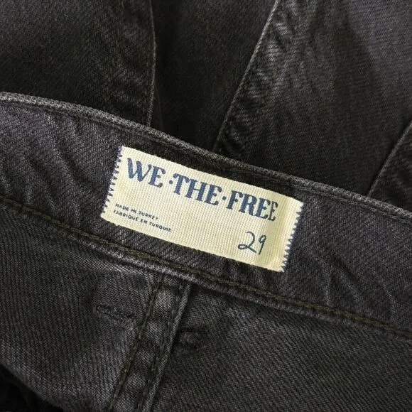 Free People Jeans Womens 29 Crossroads Mid Rise Baggy Slim Straight We The Free