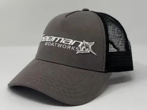 Freeman Boatworks Charcoal/Black Trucker Hat