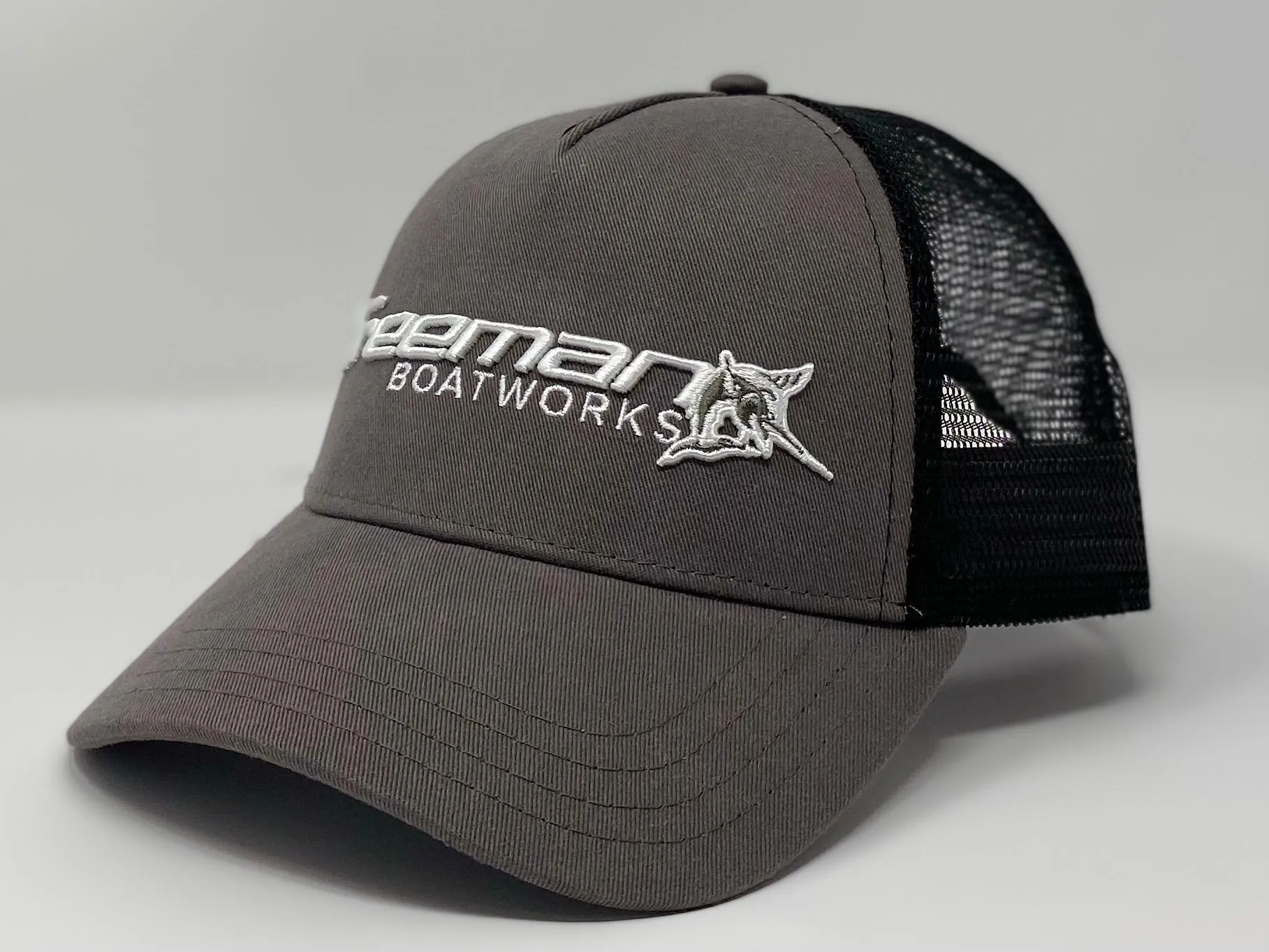 Freeman Boatworks Charcoal/Black Trucker Hat