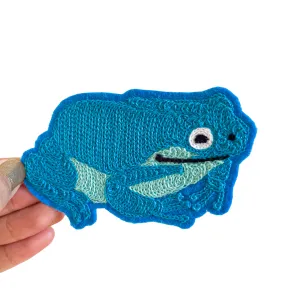 Frog Blue - Chainstitch Patch