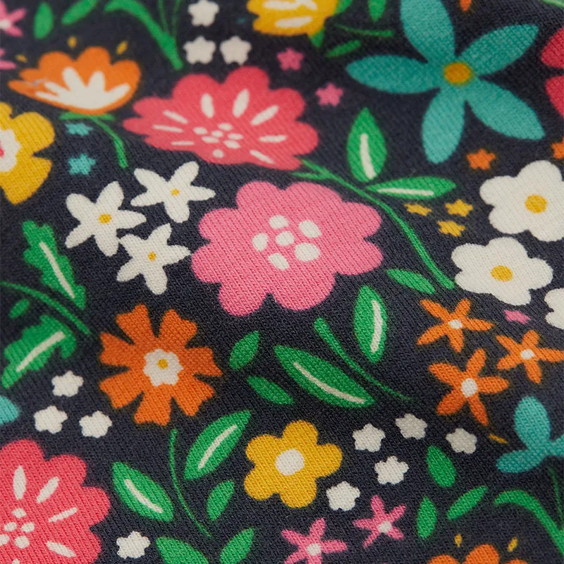 Frugi Libby Printed Kids Leggings - 2 Pack - Indigo Kernow Floral/Indigo