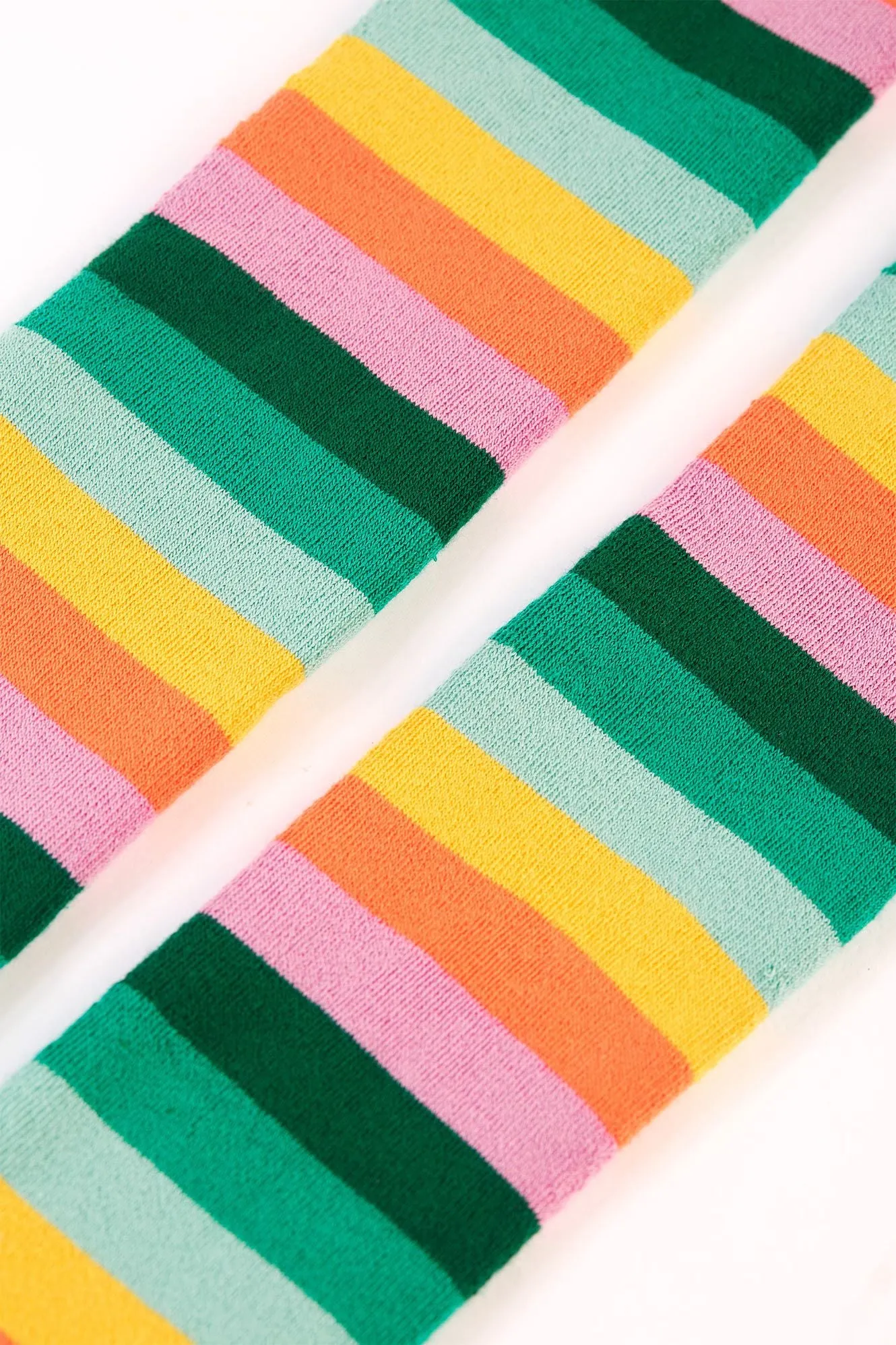 Frugi Toasty Cantaloupe Striped Tights 500014A4capk