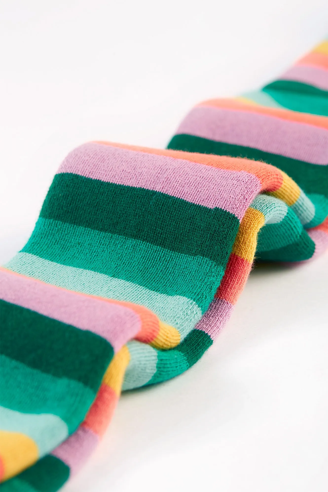 Frugi Toasty Cantaloupe Striped Tights 500014A4capk
