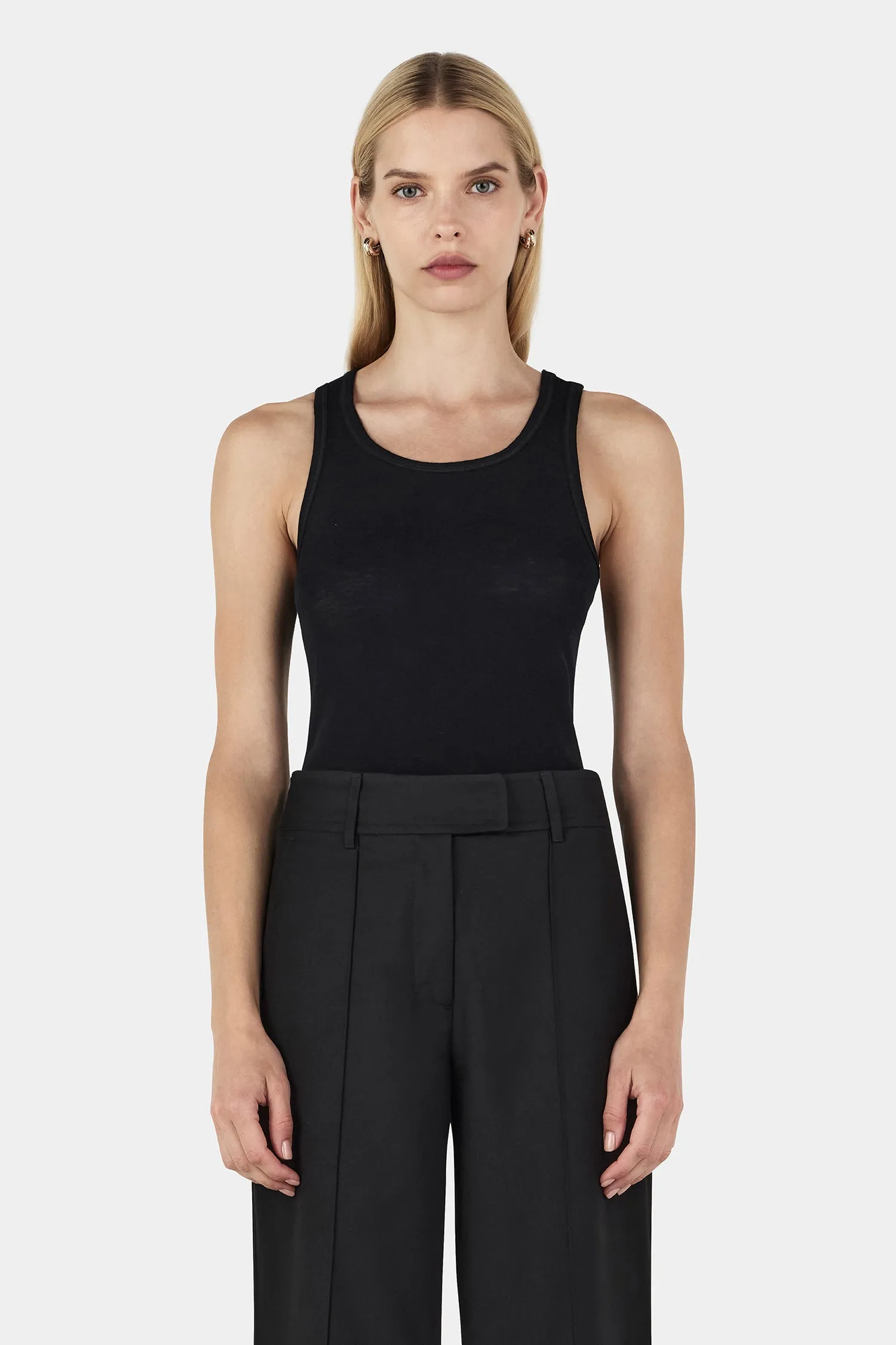 GALLOW WOOL TANK BLACK