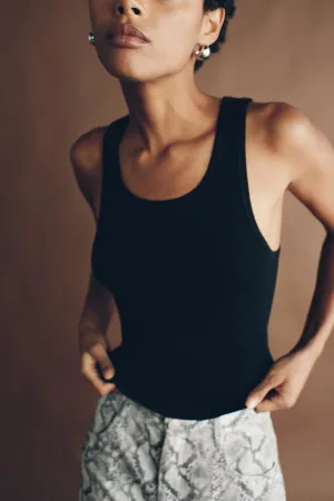 GALLOW WOOL TANK BLACK