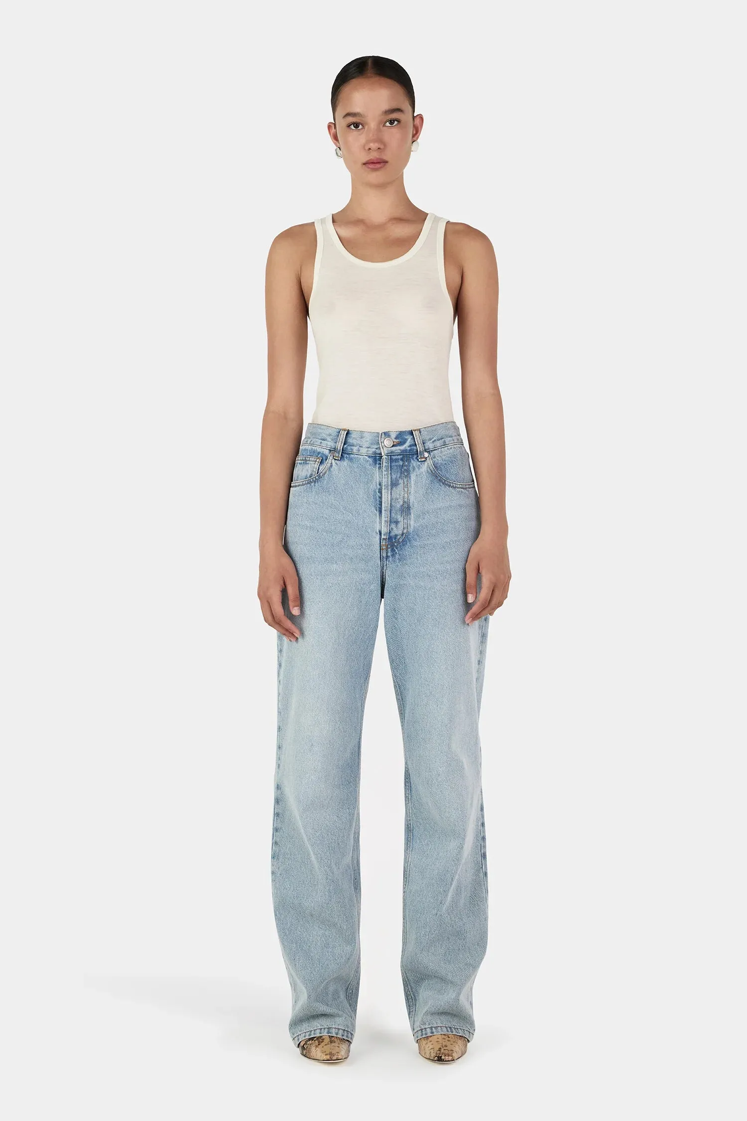 GALLOW WOOL TANK IVORY