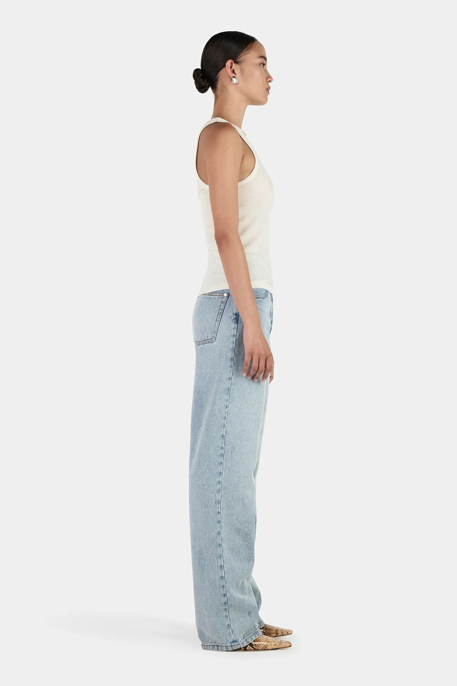 GALLOW WOOL TANK IVORY