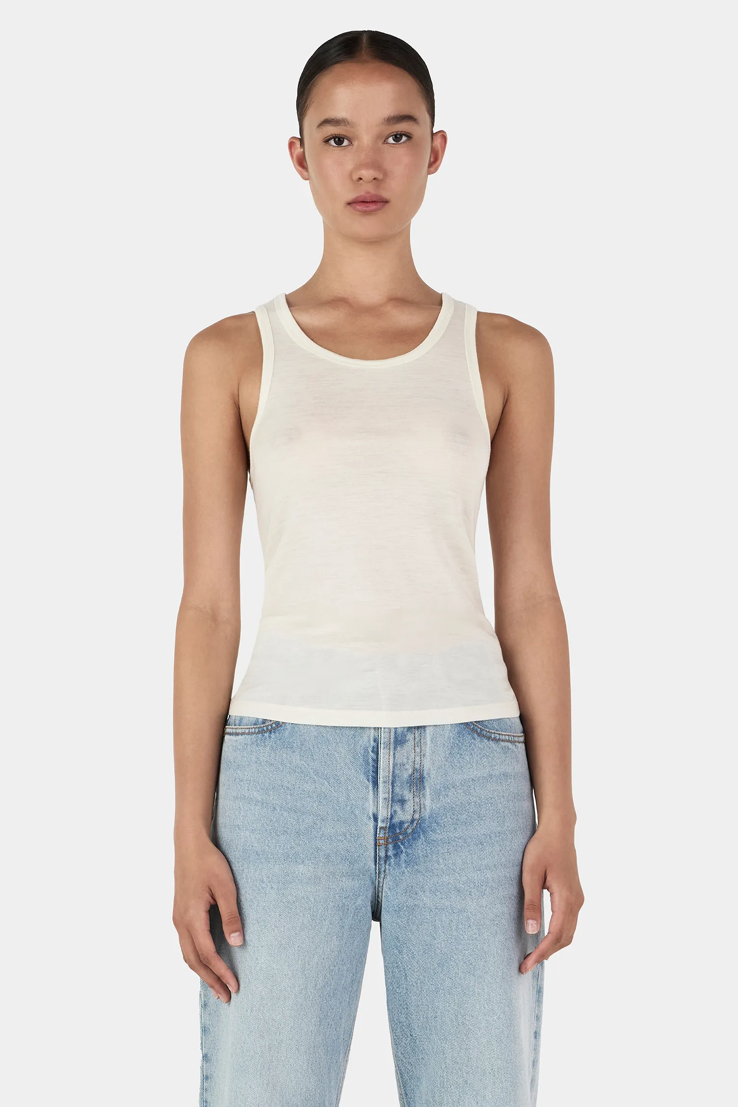 GALLOW WOOL TANK IVORY