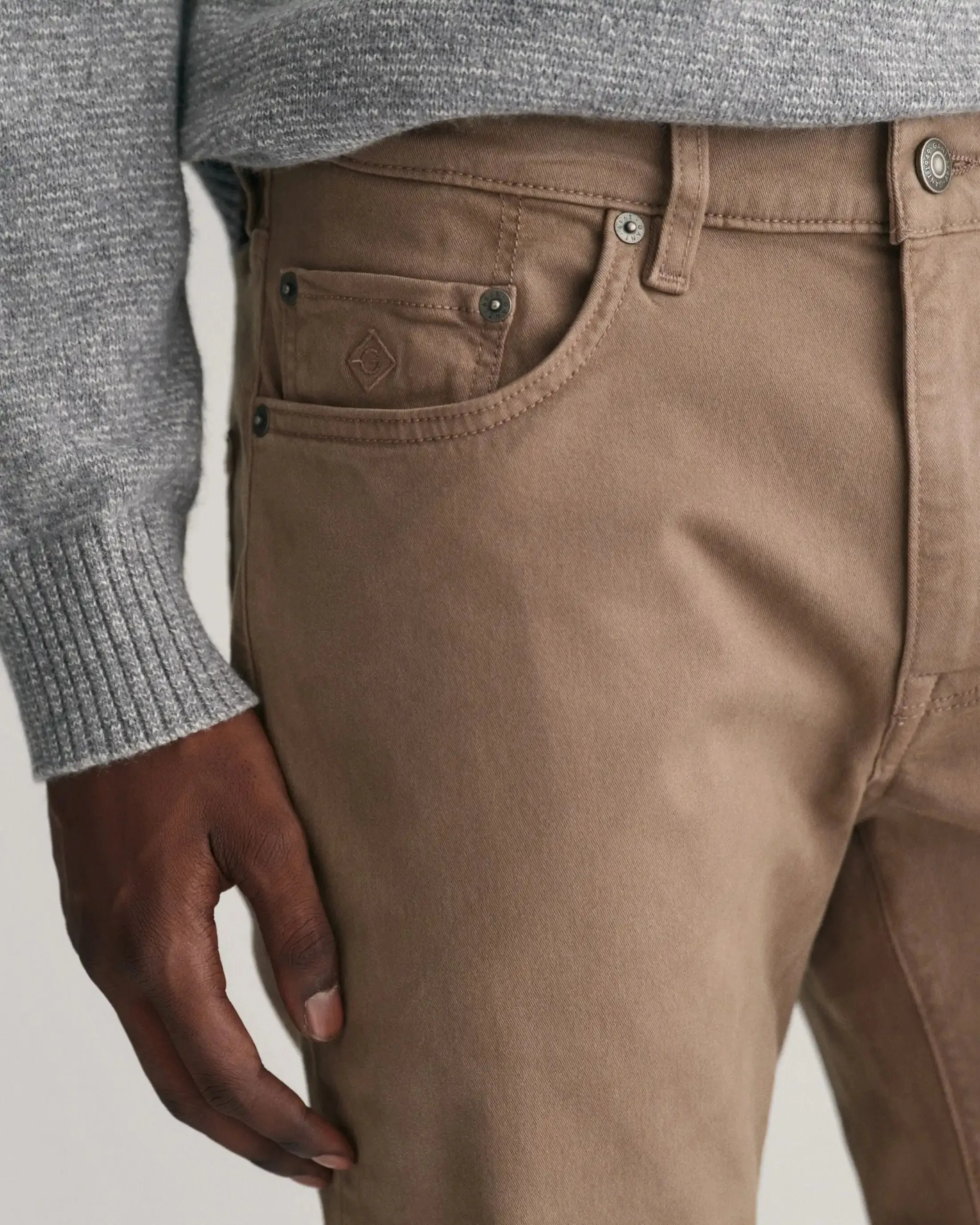 GANT Mens Slim Fit Desert Jeans Desert Brown