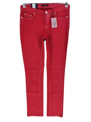GANT Women's Bright Red Nelly Overdyed Denim Jeans Size 29/34 NWT