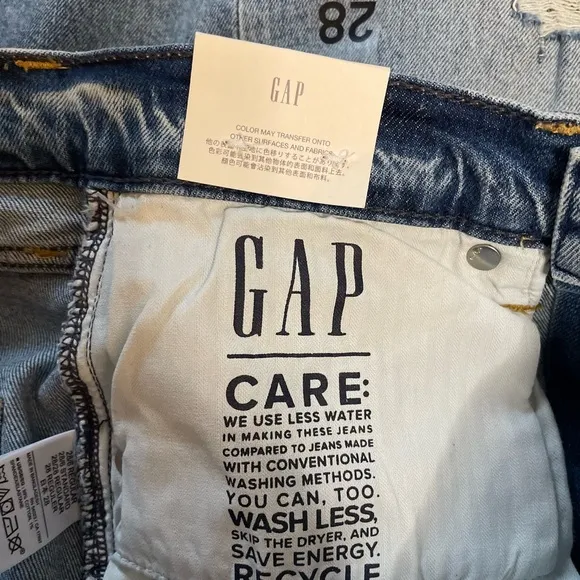 GAP High Rise '90s Loose Blue Denim Jeans in Vintage Light Wash Size 28
