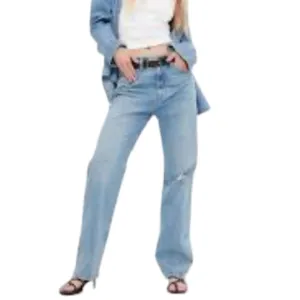 GAP High Rise '90s Loose Blue Denim Jeans in Vintage Light Wash Size 28